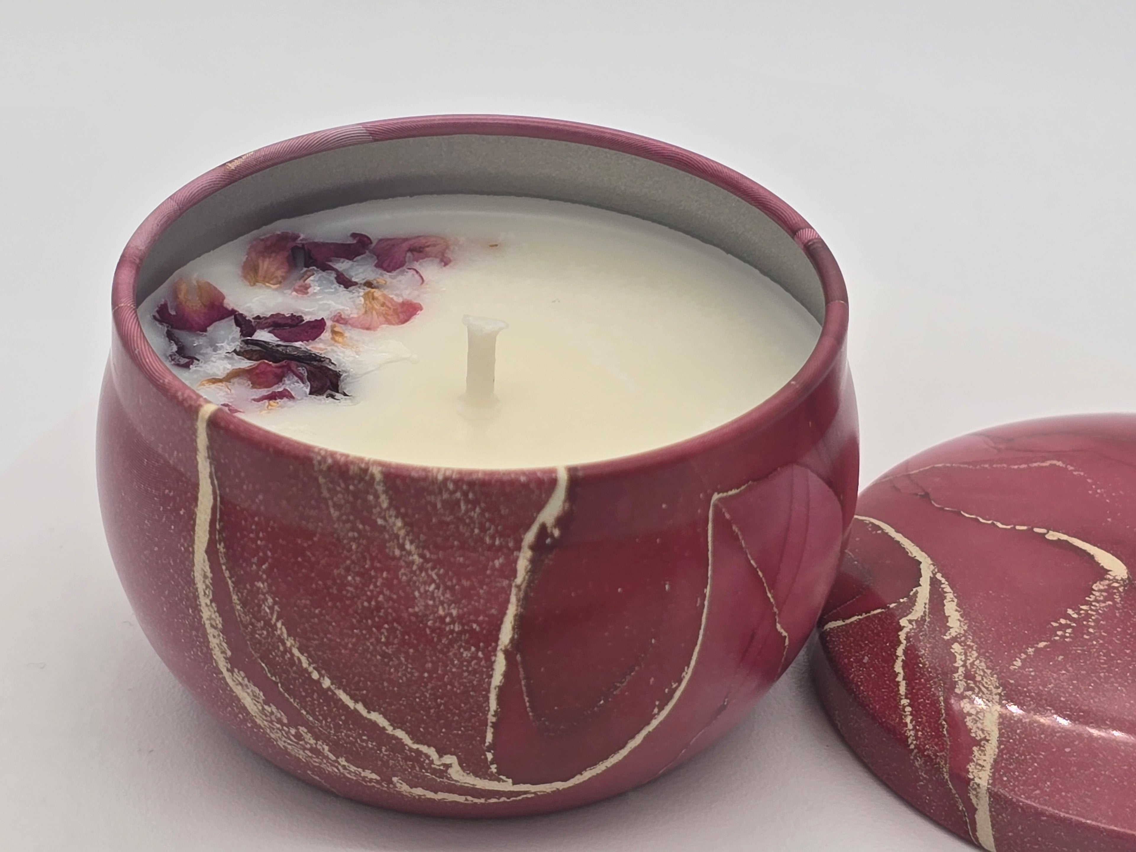 Botanical Soy Wax Candle Collection Crimson Repose