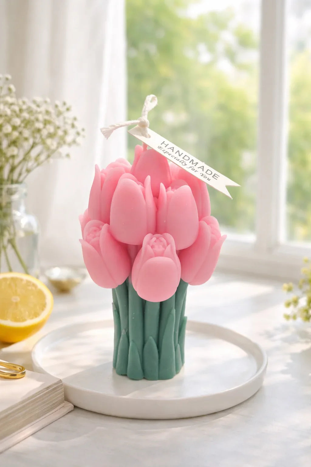 Handcrafted_Tulip_Candle_Realistic_Floral_Soy_Wax_Art_Aesthetic_Spring_Decor
