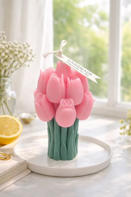 Handcrafted_Tulip_Candle_Realistic_Floral_Soy_Wax_Art_Aesthetic_Spring_Decor