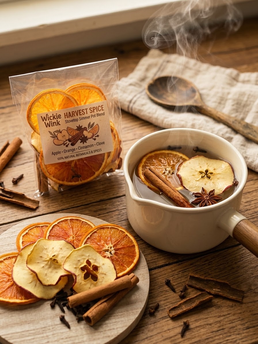 Natural Botanical Simmer Pot Mix | Stovetop Potpourri Kit with Dried Citrus & Cinnamon | Non-Toxic Home Fragrance & Cozy Housewarming Gift