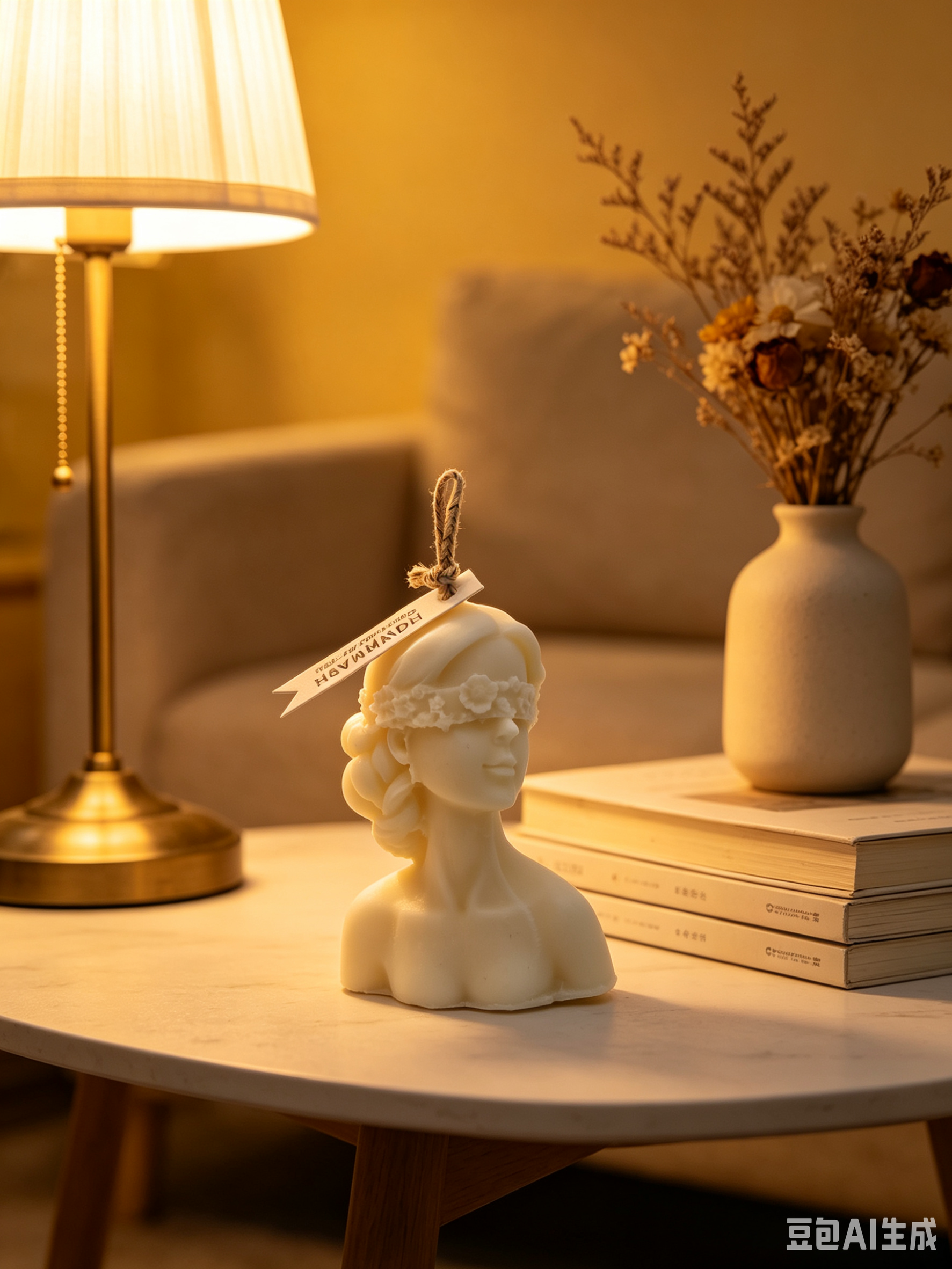 Signature Artisan Bust Candle, Timeless Elegance & Poetic Mystique