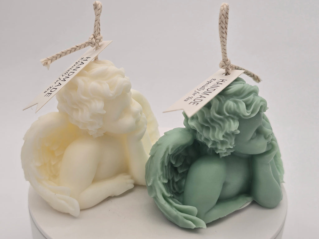 Premium Artisan Cherub Decor Candle, Spiritual Keepsake & Thoughtful Gift