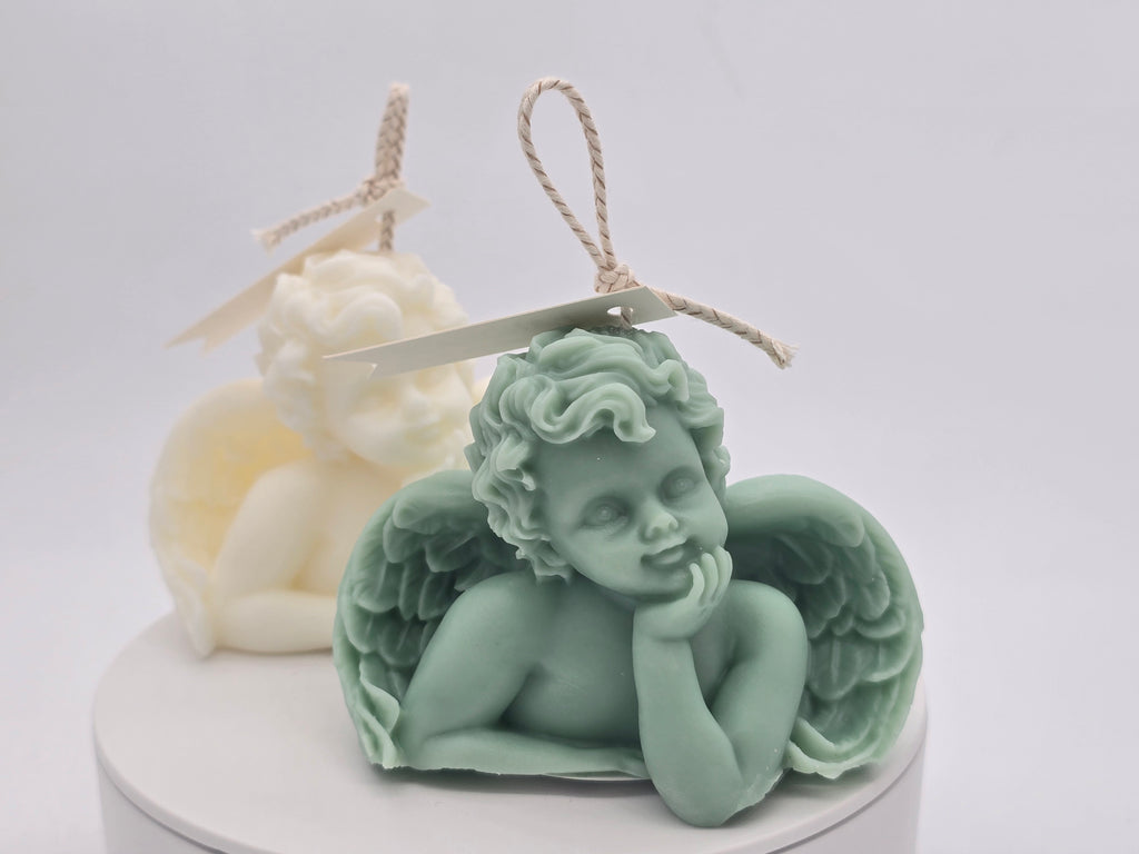 Premium Artisan Cherub Decor Candle, Spiritual Keepsake & Thoughtful Gift